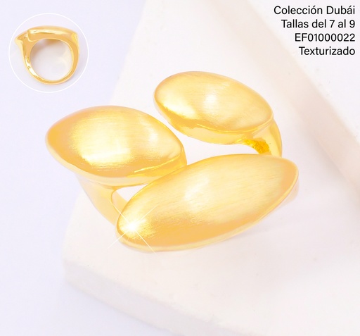 [EF01000022] ANILLO OV.DORADOS HORIZONTALES FD25485
