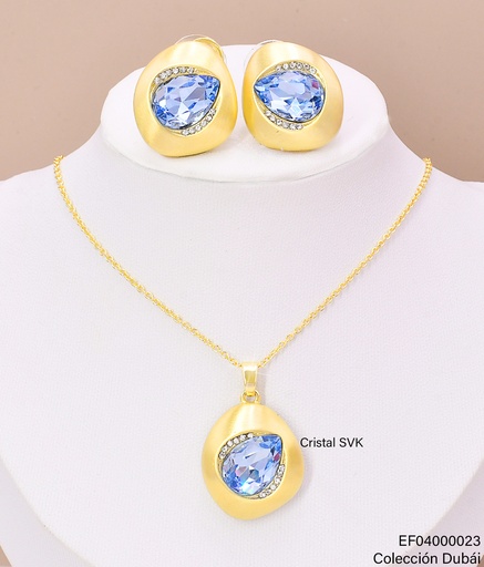 [EF04000023] SET DOR. OV. IRREGULAR ZIRC. AZUL FD25674