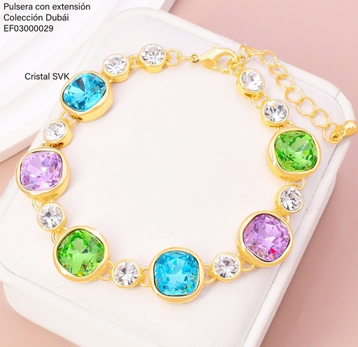 [EF03000029] PULSERA ESLAB.ZIRC.RDC/5 CIRCONITAS CUBICAS COL.T111742H