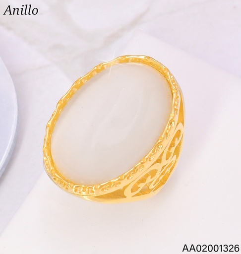 [AA02001326] ANILLO DORADO OV. BLANCO RA633-305 (IN11)