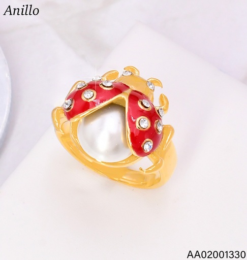 [AA02001330] ANILLO DORADO MARIQUITA/ZIRC. RA643-305 (IN11)