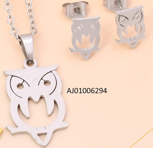 [AJ01006294] SET PLAT.CROQUI BUHO EN RAMA SA1431-216 (IN11)