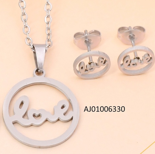 [AJ01006330] SET PLAT.CIRCULO C/"LOVE" SA1467-216 (IN11)