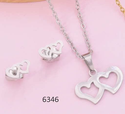 [AJ01006346] SET PLAT.DOBLE CROQUI CORAZONES SA1483-216 (IN11) EC. 