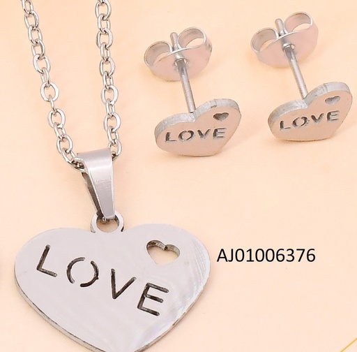 [AJ01006376] SET PLAT.CORAZON C/"LOVE" SA1513-216 (IN11)