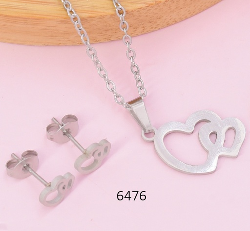 [AJ01006476] SET  PLAT. DOBLE CORAZON SA1613-216 (IN11) EC.