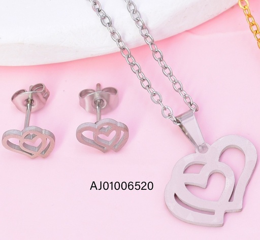 [AJ01006520] SET PLATD. DOBLE CROQUI CORAZON SA1657-216 (IN11)