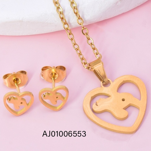 [AJ01006553] SET DOR CROQUI CORAZON / DISEÑO ABSTRACTO SA1690-216 (IN11)