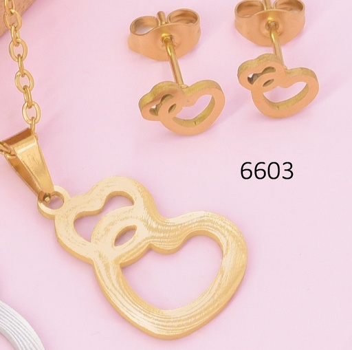 [AJ01006603] SET DOR CORAZON DOBLE  SA1740-216 (IN11) EC.
