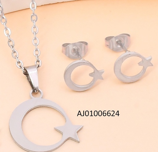 [AJ01006624] SET PLAT.PLACA MEDIA LUNA C/ESTRELLA SA1761-216 (IN11)