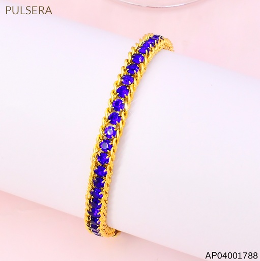 [AP04001788] PULSERA DOR ZIRC.RD AZUL BA2351-411  (IN11)