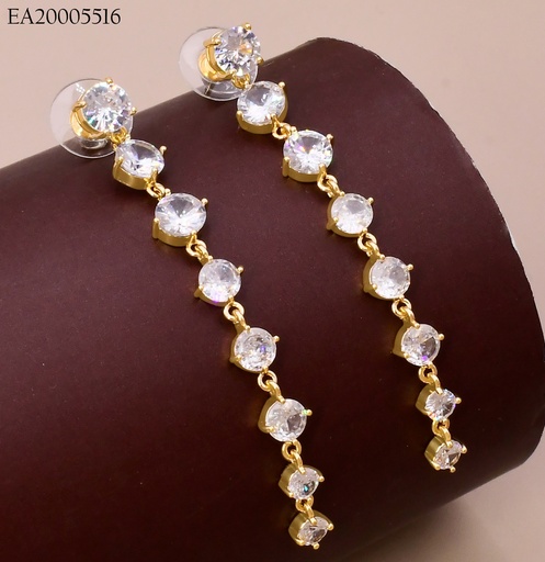 [EA20005516] ARETES DORADOS COLG. LINEA ZIRC. EE4796-6 18K (IN11)