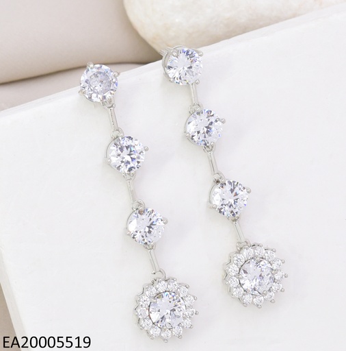 [EA20005519] ARETES PLATEADOS COLG. ZIRC RD EE4799-6 (IN11)