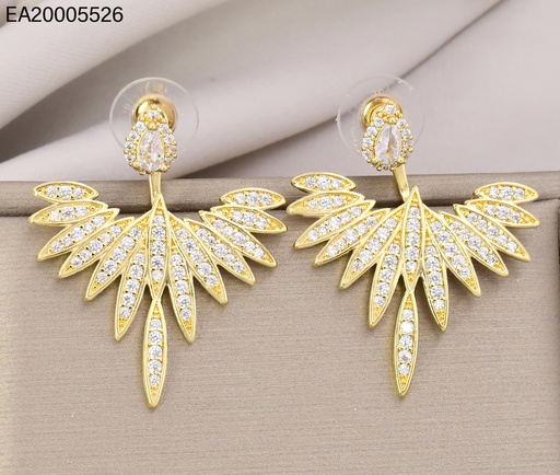 [EA20005526] ARETES DORADOS ALAS ZIRC. EE4812-6 18K (IN11)