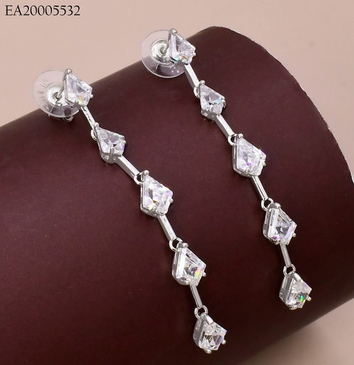 [EA20005532] ARETES PLATEADOS COLGANTE ZIRC. GOTA EE4827-6 (IN11)