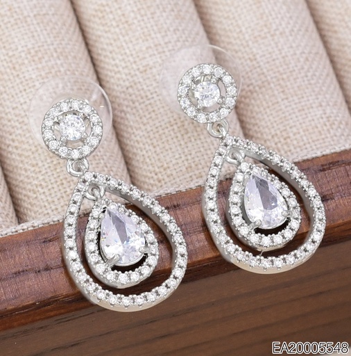 [EA20005548] ARETES PLATEADOS GOTA ZIRC. COLG. EE4848-6 (IN11)