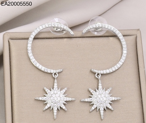 [EA20005550] ARETES PLATEADOS LUNA/SOL ZIRC. EE4856-6 (IN11)