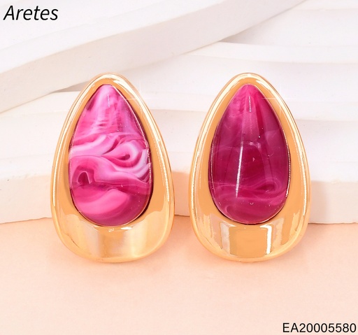 [EA20005580] ARETES DOR GOTA PIEDRA ROJA EE5105-412 (IN11)