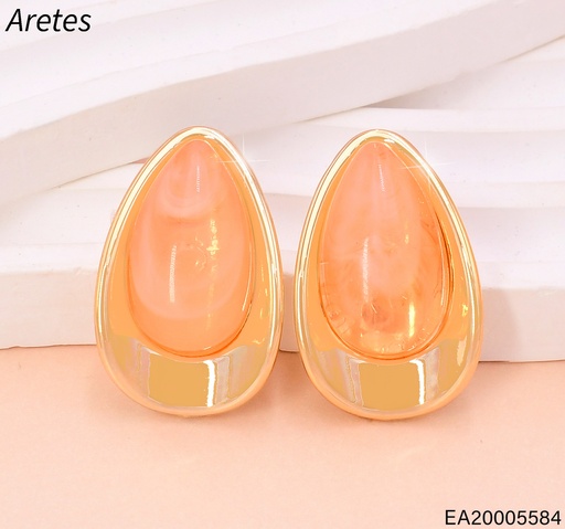 [EA20005584] ARETES DOR GOTA PIEDRA SALMON EE5109-412 (IN11)