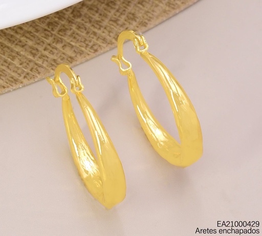 [EA21000429] ARGOLLAS DORADAS TORNEADAS EE5174-105 14K (IN11)