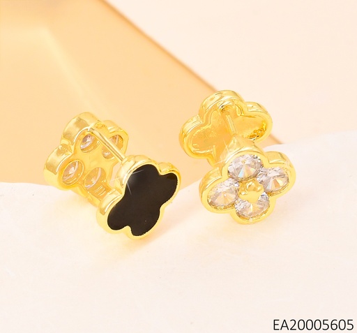 [EA20005605] ARETES CLIP DOBLE VAN CLEEF ZIRCONIAS/NEGRO EE4129-9