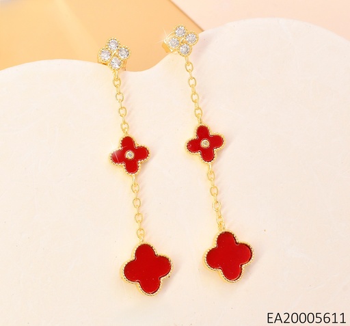 [EA20005611] ARETES LARGOS VAN CLEEF (3) ZIRC/ROJOS EE4175-9