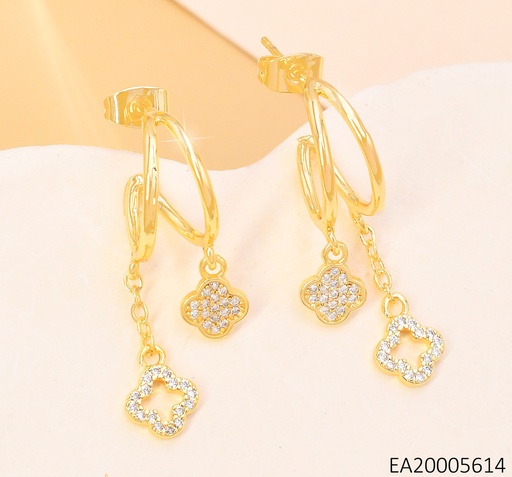 [EA20005614] ARETES DOBLE "CC" VAN CLEEF ZIRC/CROQUI EE4167-9