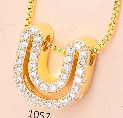 [EC22001057] CADENA C/DIJE INICIAL "U"ZIRC.G251-766 CIERRE AJUST (PI)