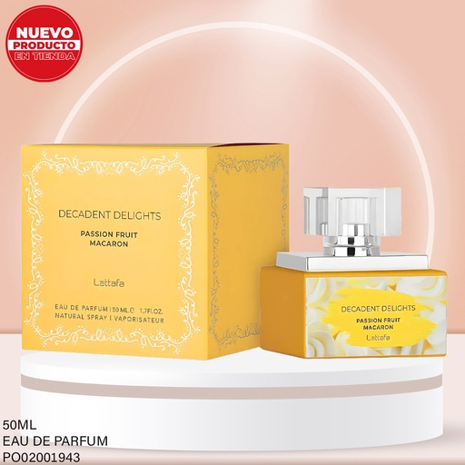 [PO02001943] PERFUME DECADENT DELIGHTS PASSION FRUIT LATTAFA EDP 50ML