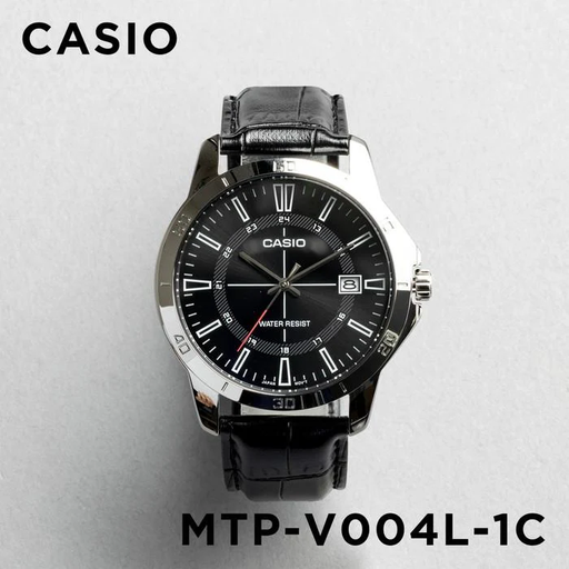 [MTP-V004L-1CUDF] RELOJ CASIO ANALOGO MTP-V004L-1CUDF CUERO NEGRO
