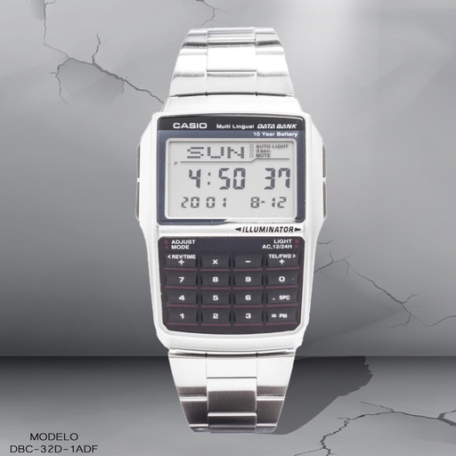 [DBC-32D-1ADF] RELOJ CASIO DIGITAL DBC-32D-1ADF METAL PLAT.