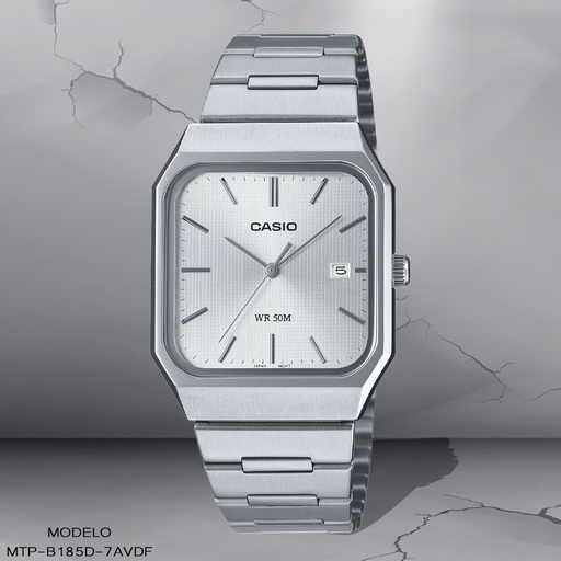 [MTP-B185D-7AVDF] RELOJ CASIO ANALOGO MTP-B185D-7AVDF METAL PLAT.