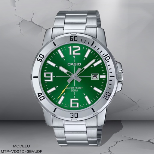 [MTP-VD01D-3BVUDF] RELOJ CASIO ANALOGO MTP-VD01D-3BVUDF METAL PLAT.