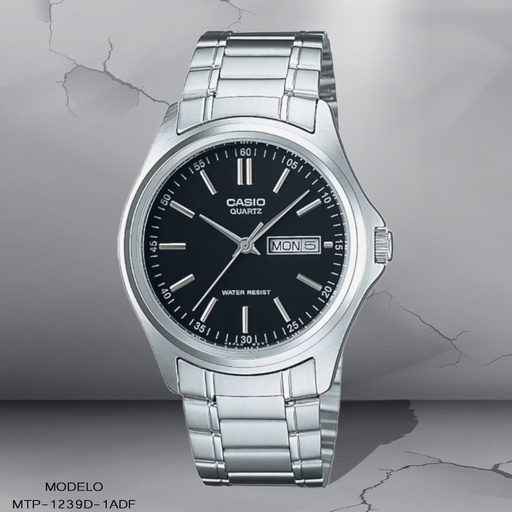[MTP-1239D-1ADF] RELOJ CASIO ANALOGO MTP-1239D-1ADF METAL PLAT.