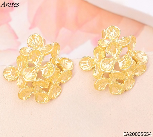 [EA20005654] ARETES DOR 6 FLORES 3 PETALOS EE4272-301