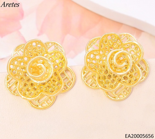 [EA20005656] ARETES DOR FLOR CALADA ESPIRAL EE4282-301