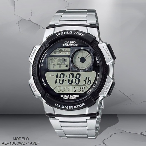 [AE-1000WD-1AVDF] RELOJ CASIO DIGITAL AE-1000WD-1AVDF METAL PLAT