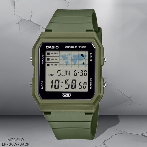 [RC02000565] RELOJ CASIO DIGITAL LF-30W-3ADF RESINA VERDE