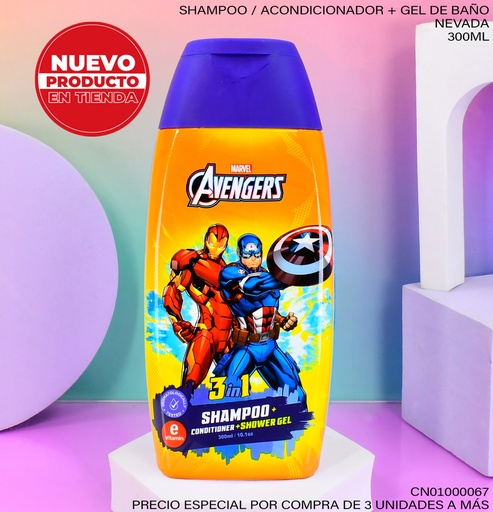 [CN01000067] SHAMPOO INFANTIL MARVEL AVENGERS 3EN1  MR92005