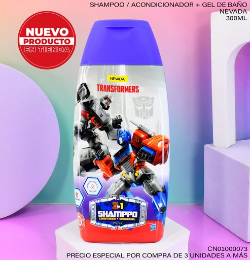 [CN01000073] SHAMPOO INFANTIL TRANSFORMERS 3EN1 HB92015