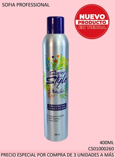 [CS01000260] SPRAY FIJADOR SUPER STYLE BY MARLEN LAMUR 400ML PT-101412