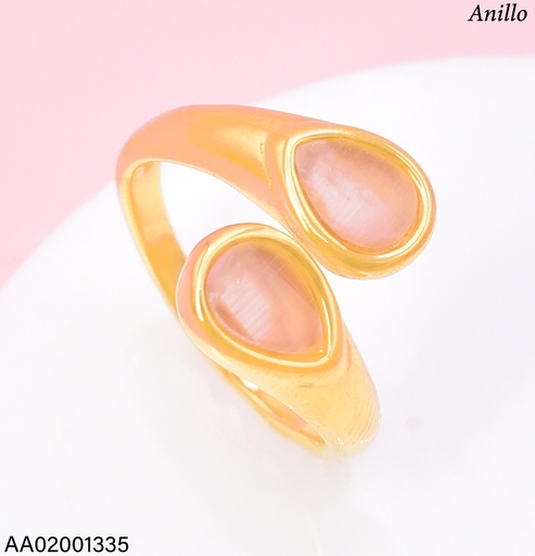 [AA02001335] ANILLO AJUSTABLE C/2 GOTAS ROSAS RA587-45 012026
