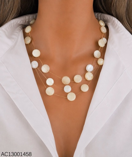 [AC13001458] CADENA TRIPLE PIEDRA NATURAL BLANCA RD CA580-439 012026