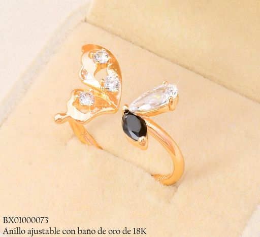 [BX01000073] ANILLO BAÑO DE ORO 18K. XUPING MARIPOSA/ABIERTA RE438-427 012026