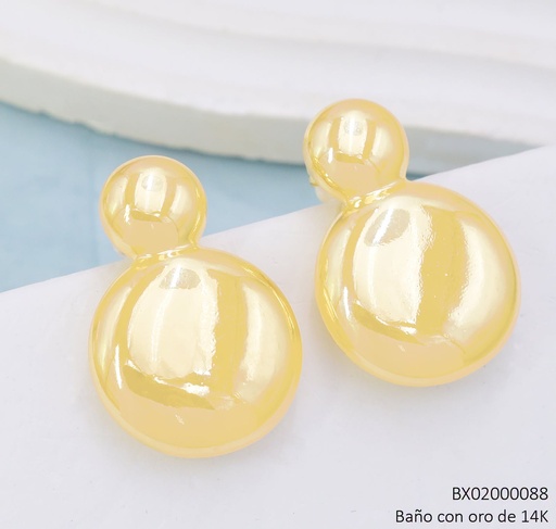 [BX02000088] ARETES BAÑO DE ORO 14K. XUPING RD.PEQ./GR. LISO INF. EE5263-427 012026