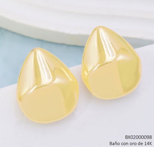 [BX02000098] ARETES BAÑO DE ORO 14K. XUPING GOTA LISA EE5273-427 012026