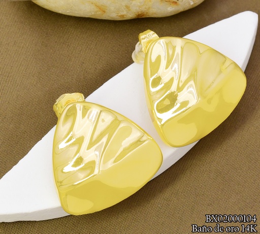 [BX02000104] ARETES BAÑO DE ORO 14K. XUPING TRIANGULO  EE5279-427 012026