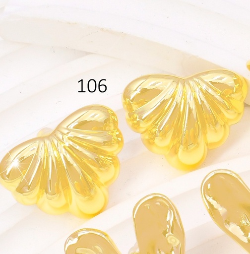 [BX02000106] ARETES BAÑO DE ORO 14K. XUPING CORAZON LINEAS EE5281-427 012026