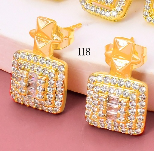 [BX02000118] ARETES BAÑO DE ORO 14K. XUPING CUADRO ZIRC. EE5293-427 012026
