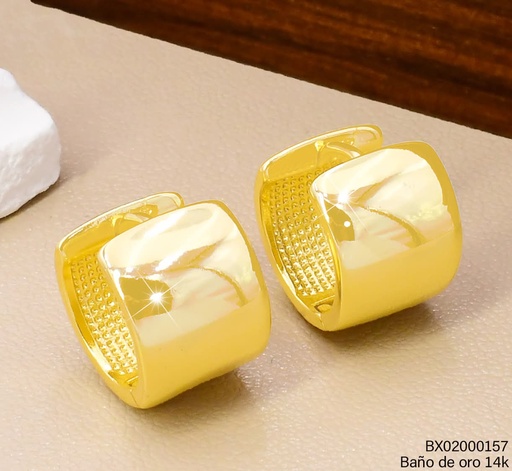 [BX02000157] ARETES BAÑO DE ORO 14K. XUPING HUGGIES LISAS EE5333-427 012026